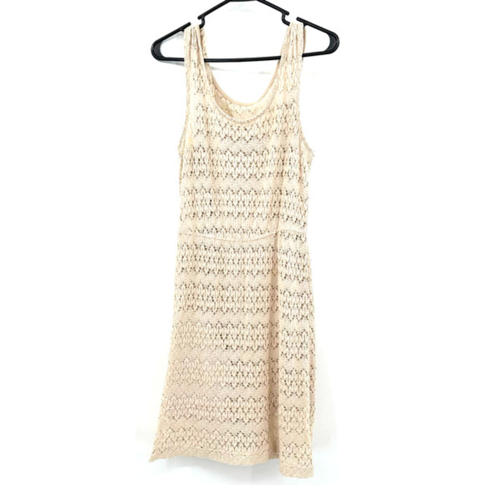 Pins & Needles size Large sleeveless dress cream crochet overlay lined